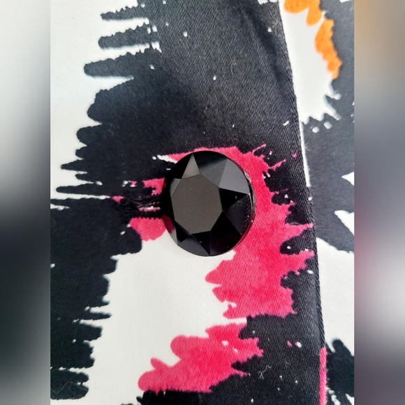 Sandro Paris Women's Luxe Stretch Cotton Blazer Jacket Lined Abstract Small - Picture 8 of 16